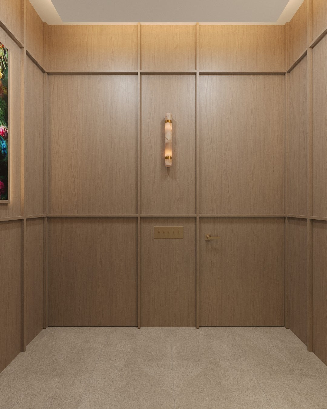 Zavaran Modern Minimalist Metal Onyx Wall Lamp - Lamp Copper