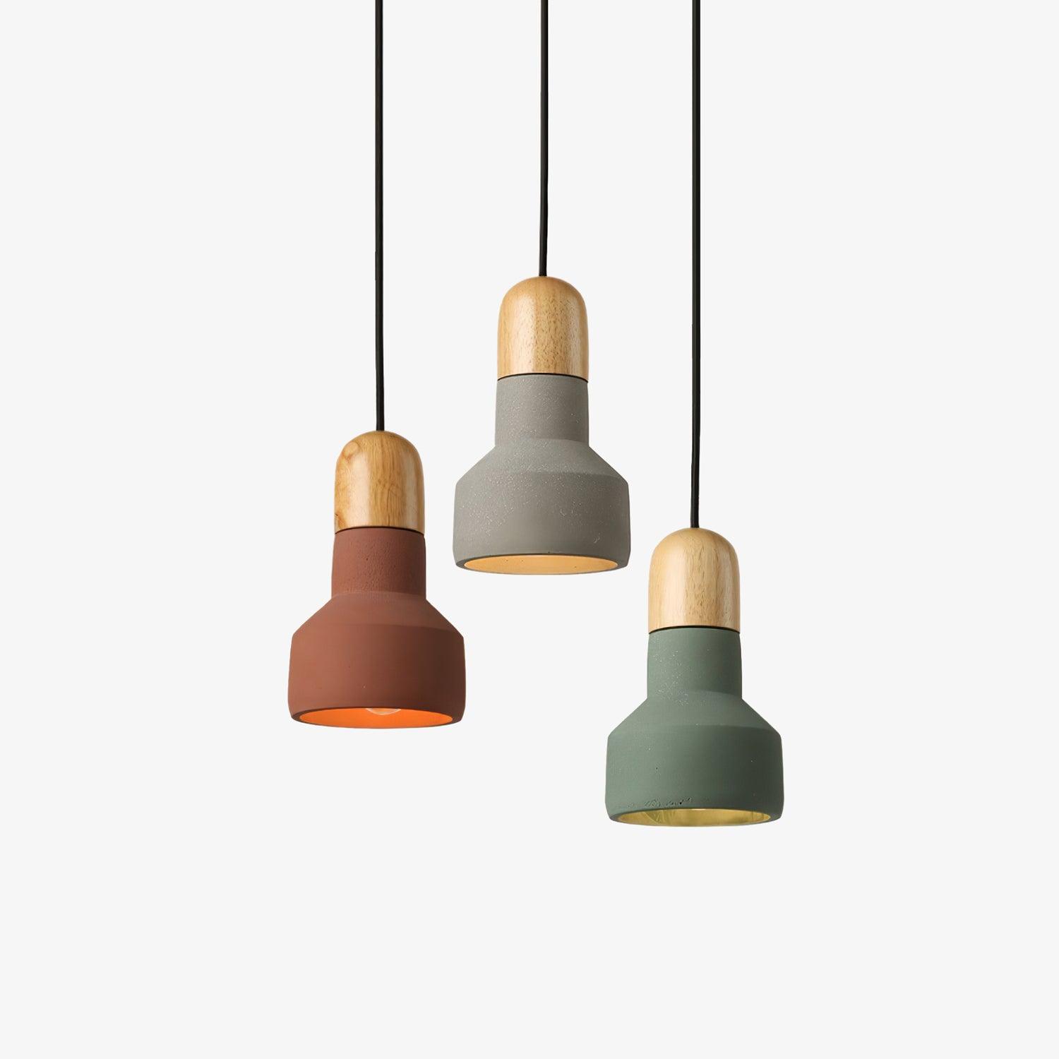 Trio Rustic Wood Pendant Light - Letslighting