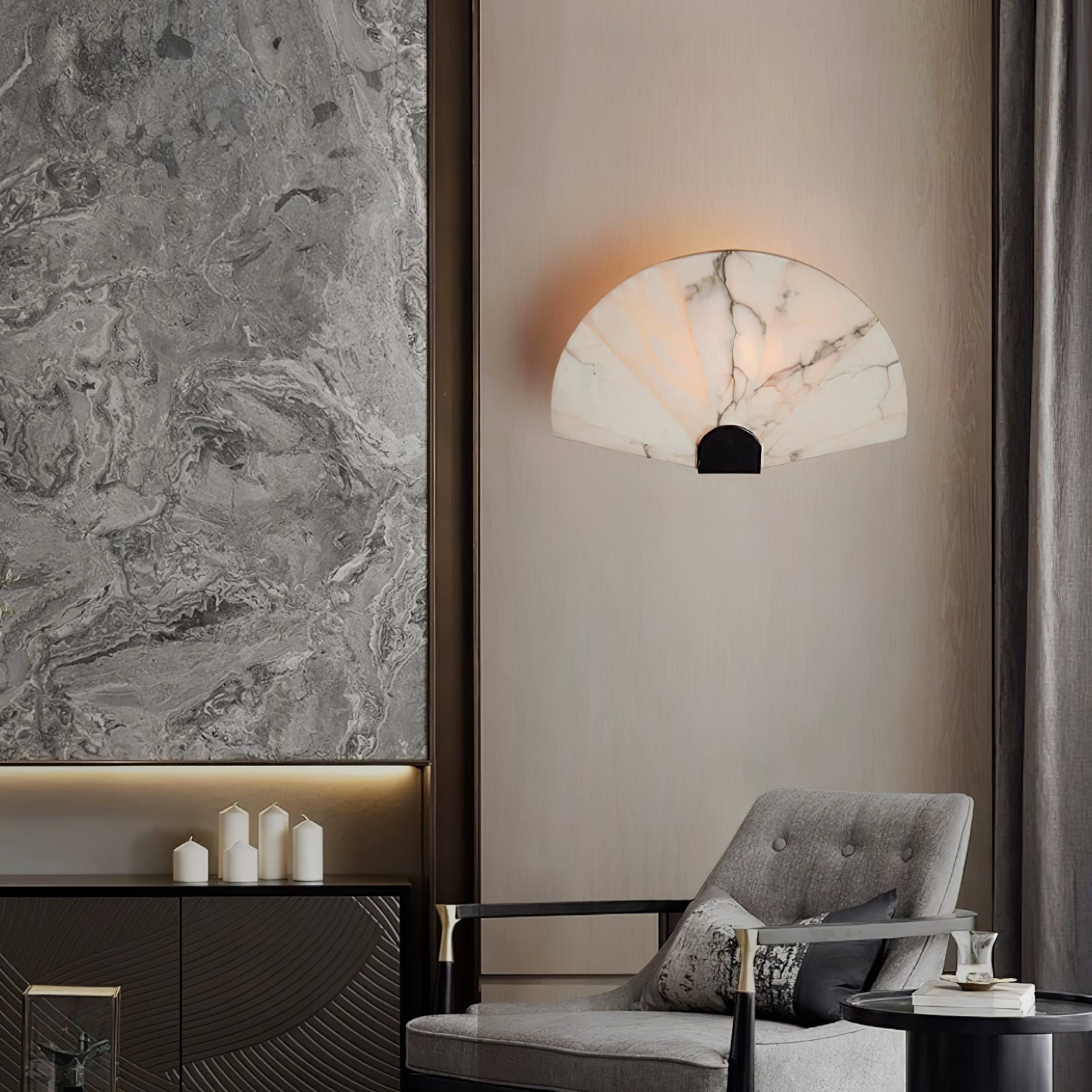 Aurelia Minimalist Alabaster Wall Light - Letslighting
