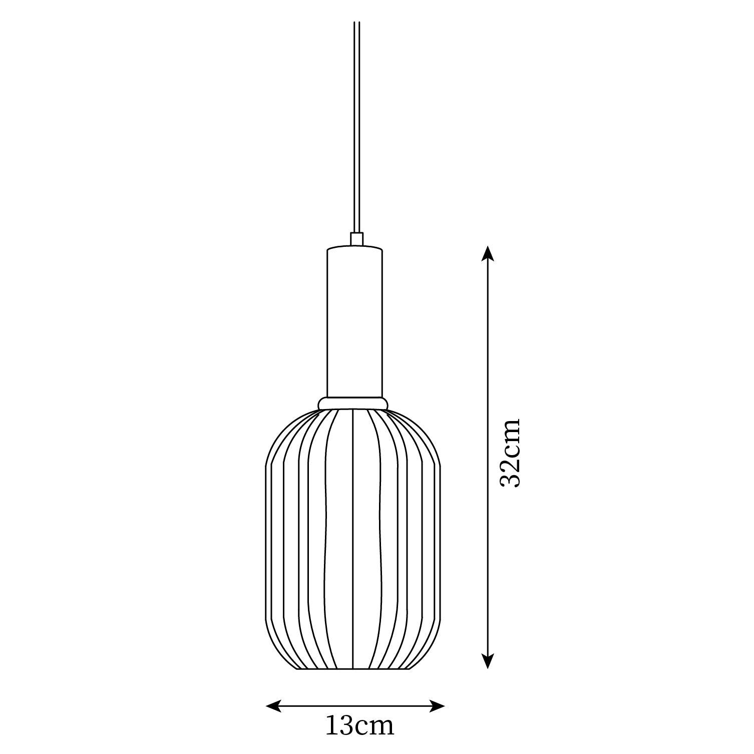 Elara Ribbed Pendant Lamp - Letslighting