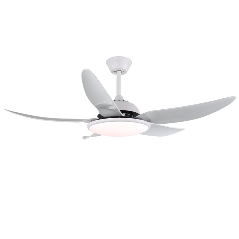 Primer plano de la pantalla acrílica del Ventilador de Techo Moderno Aquila
