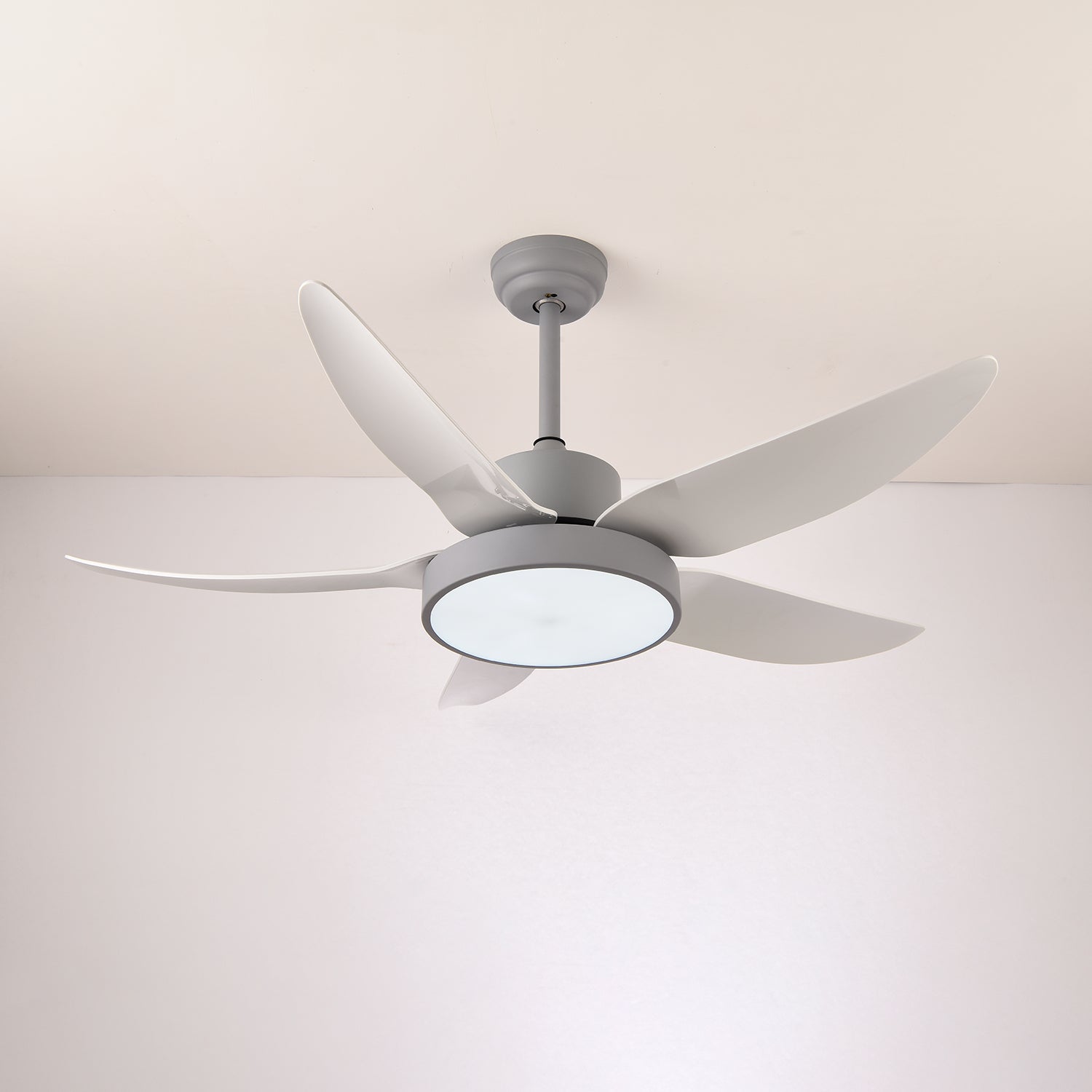 Ventilador de Techo Moderno Auron con Luz en acabado gris