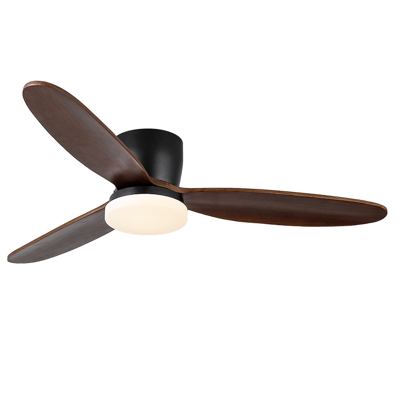 Vista lateral del Ventilador de Techo con Luz Athyrs