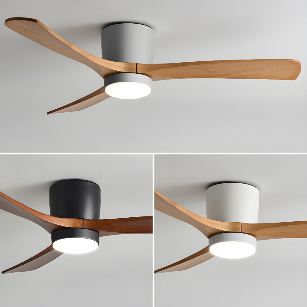 Ventilador de Techo Moderno de Madera Elena con Luz y mando a distancia