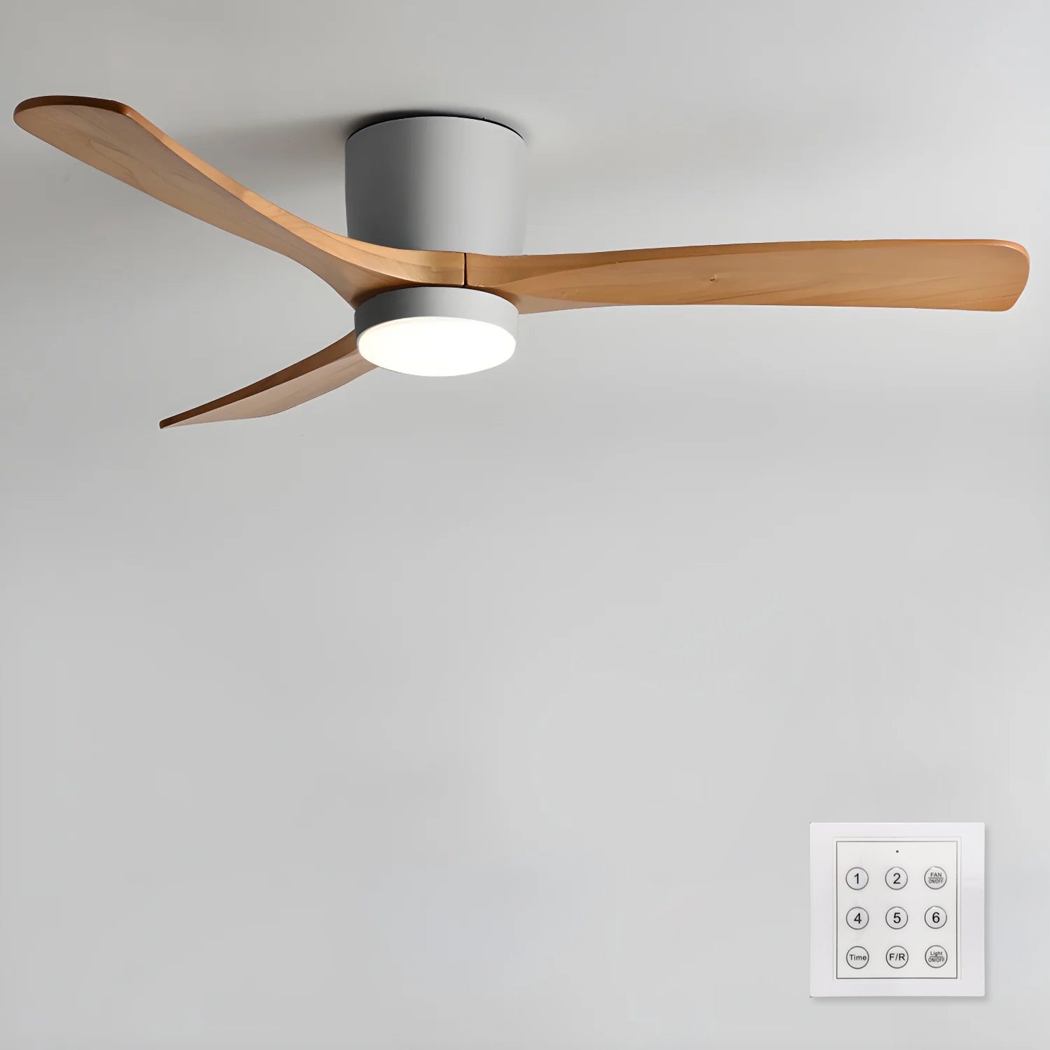 Ventilador de Techo con Luz Ezra Nórdico con iluminación blanca cálida de 3000K