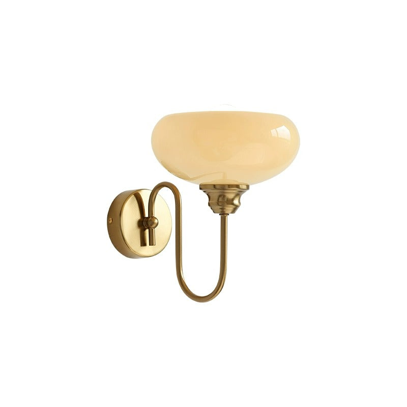 Ophaan Modern Minimalist Glass Metal Wall Light - Lamp Copper