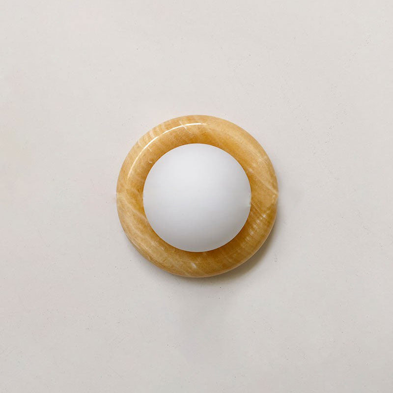 Cemaros Modern Minimalist Jade Glass Wall Lamp - Lamp Copper