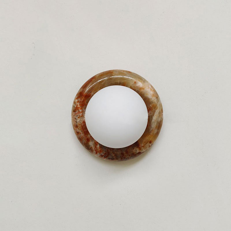 Cemaros Modern Minimalist Jade Glass Wall Lamp - Lamp Copper