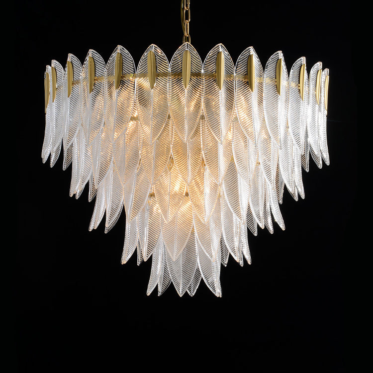 Ivthayra Postmodern Luxury Brass Glass Chandelier - Lamp Copper