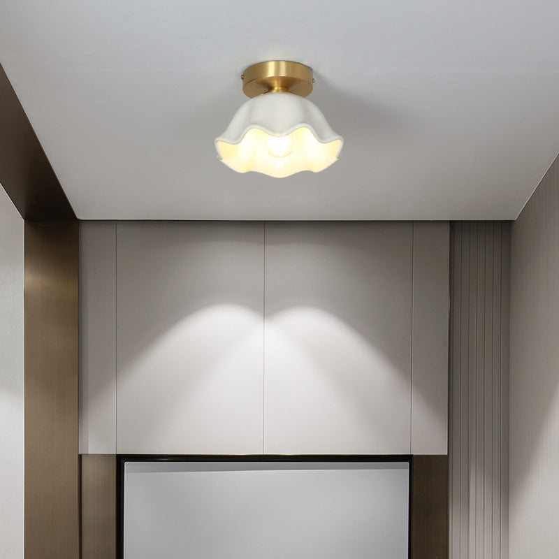 Arisha Lámpara de Techo Retro Metal Flush Mount Latón