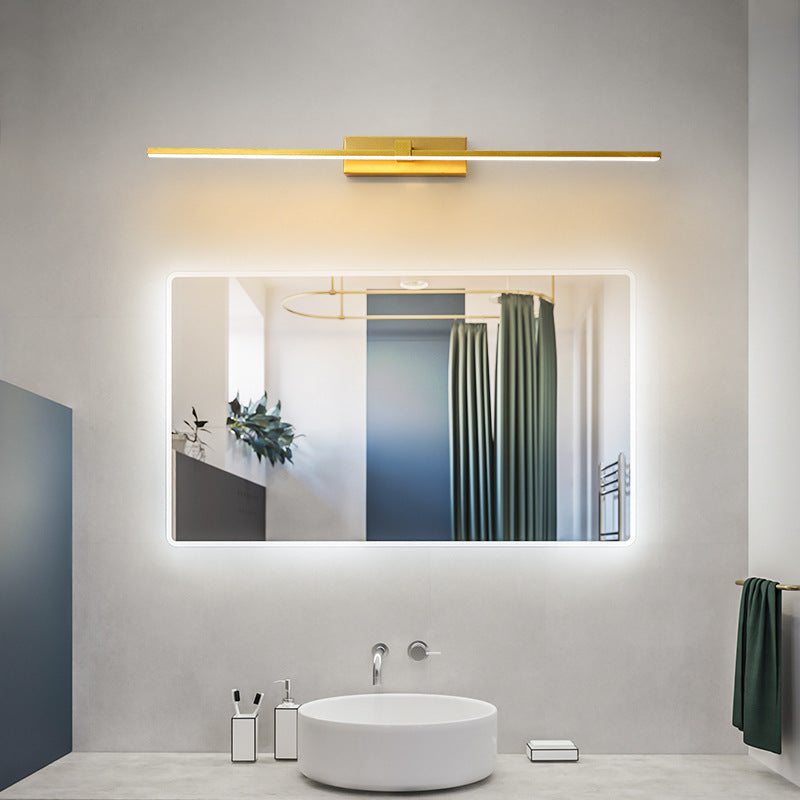 Arisha Moderno Lineal Metal/Acrílico Aplique de Pared Dorado