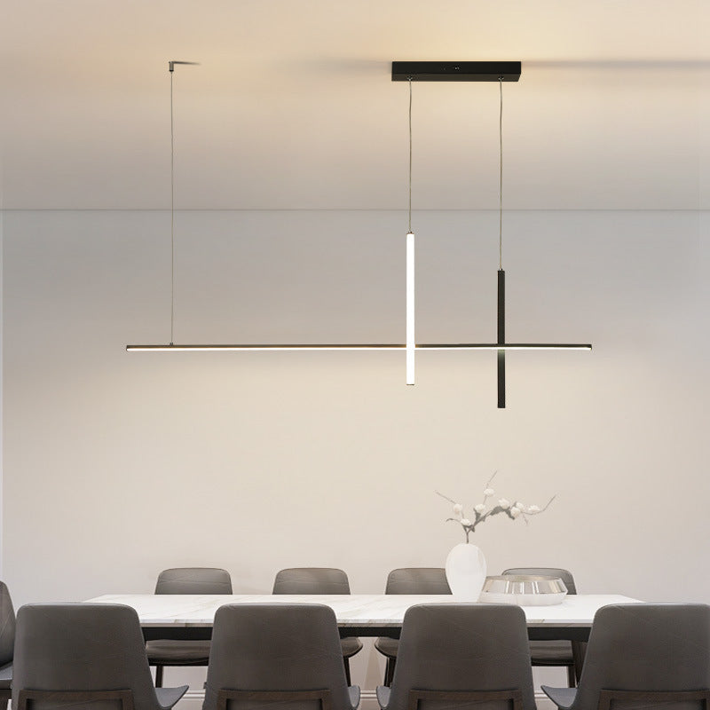 Arisha Moderno Lámpara Colgante Metal/Acrílico Negro/Blanco Comedor