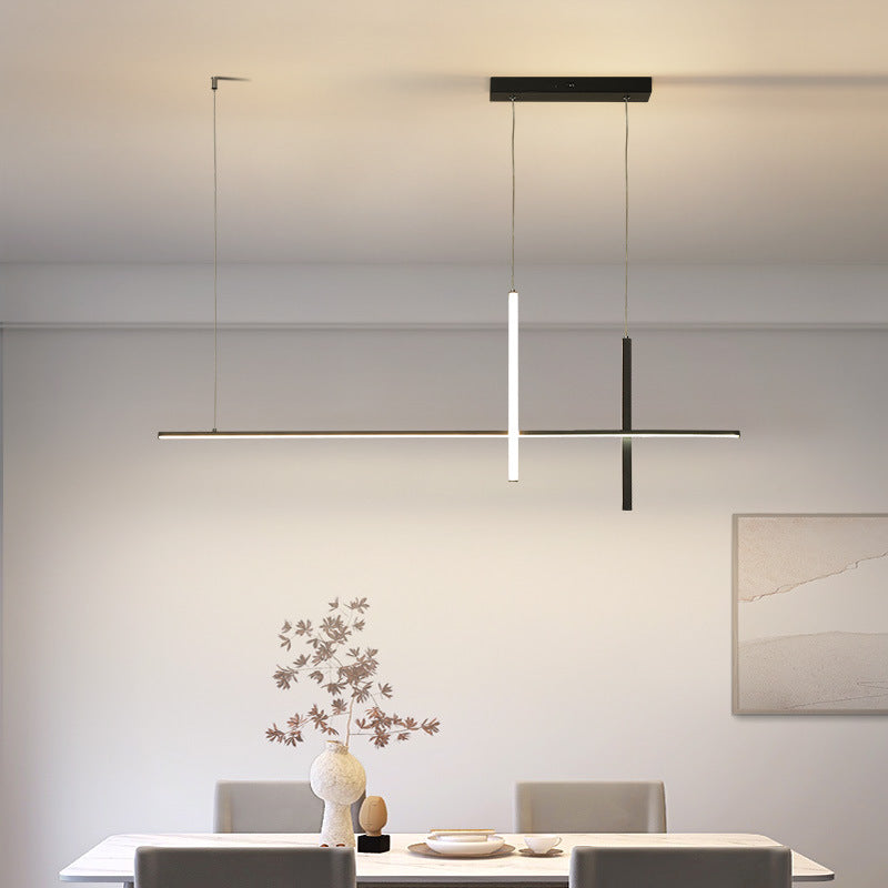 Arisha Moderno Lámpara Colgante Metal/Acrílico Negro/Blanco Comedor