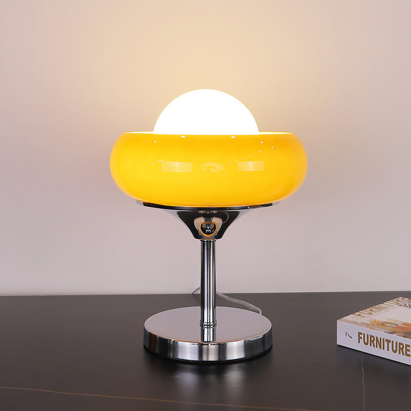 Mira Moderna Simple Metal/Vidrio LED Lámpara de Pie, Naranja