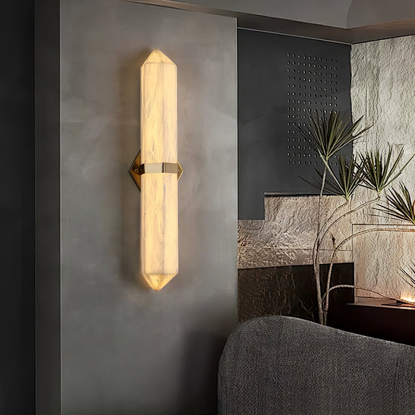 Alabaster Obelisk Wall Sconce - Letslighting