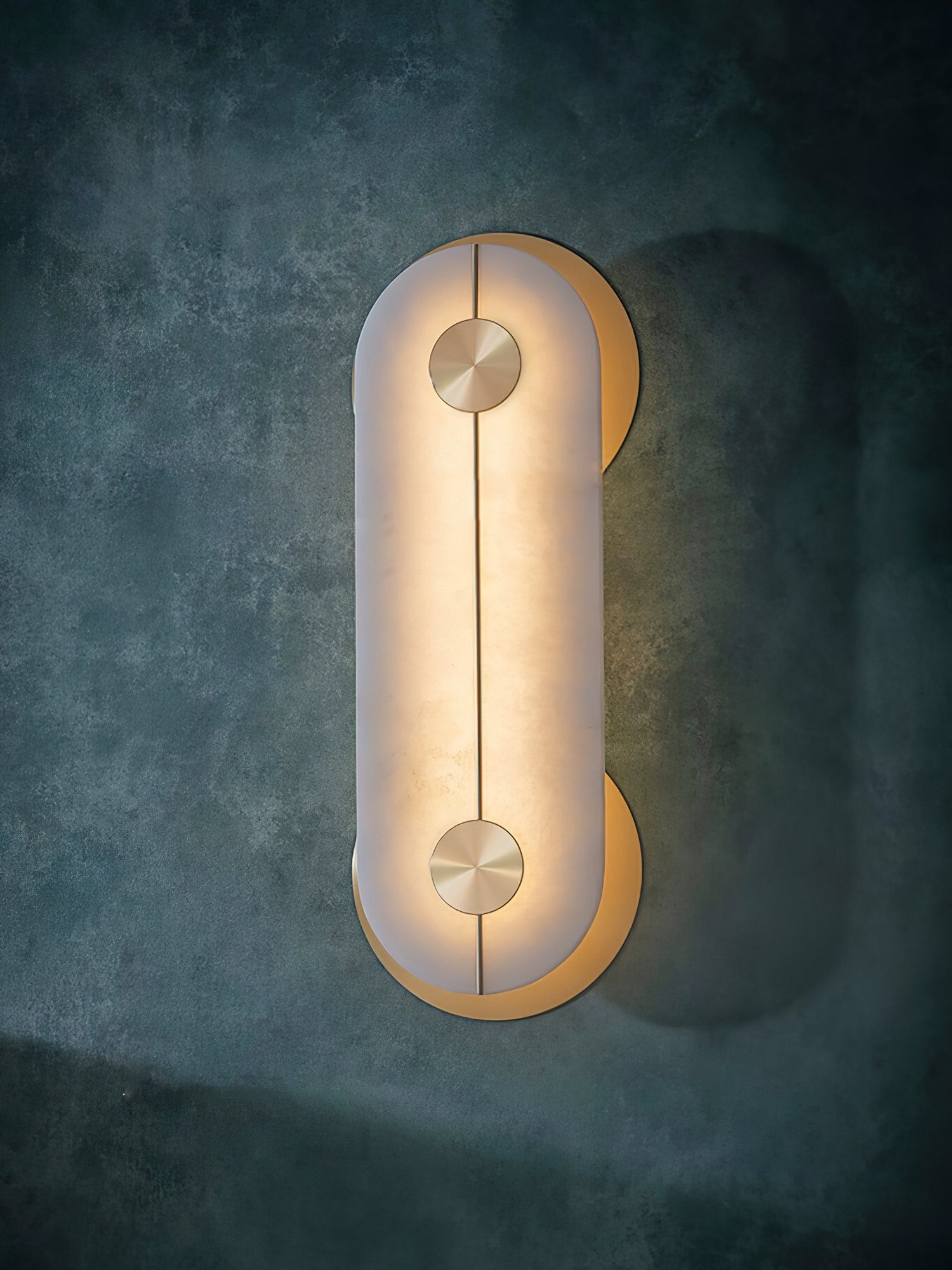 Selene Alabaster Wall Light Brass - Letslighting