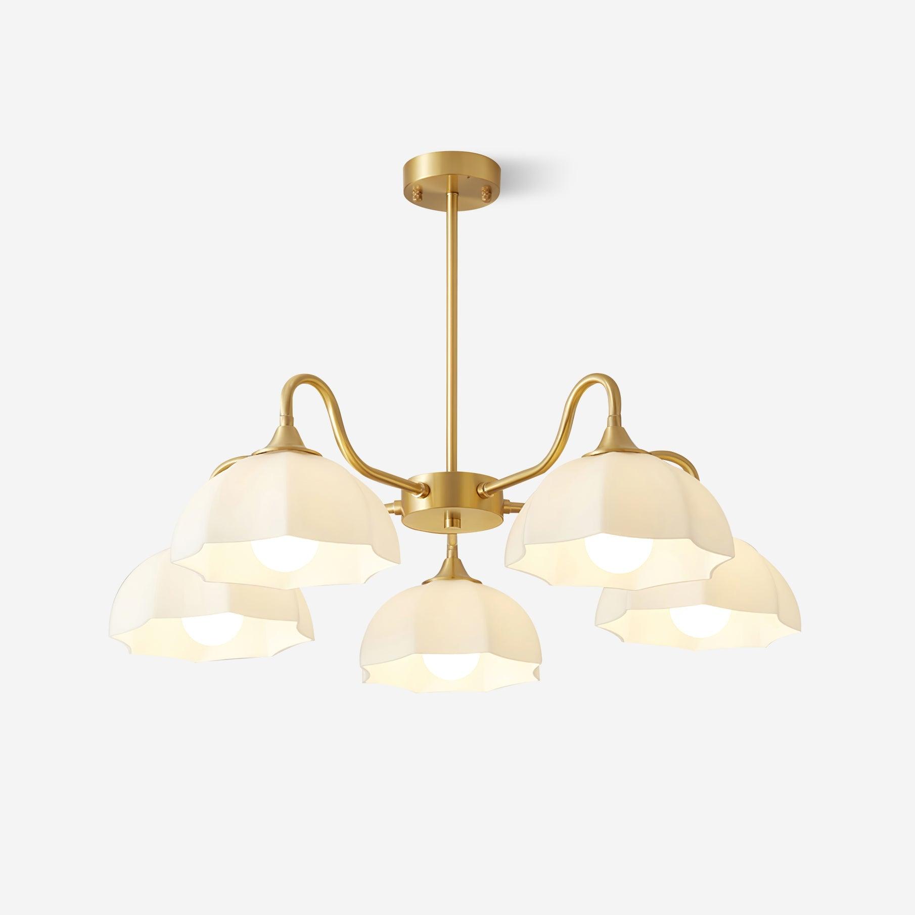 Octagonal Glass Bowl Chandelier - Letslighting