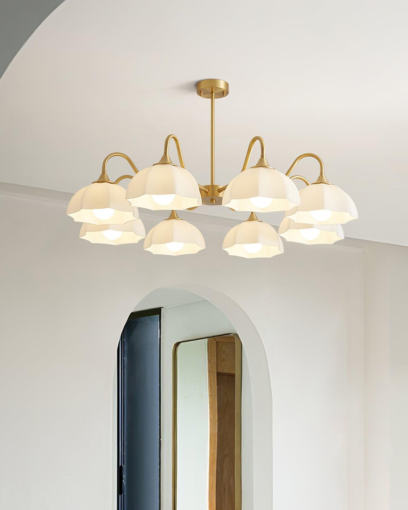 Octagonal Glass Bowl Chandelier - Letslighting