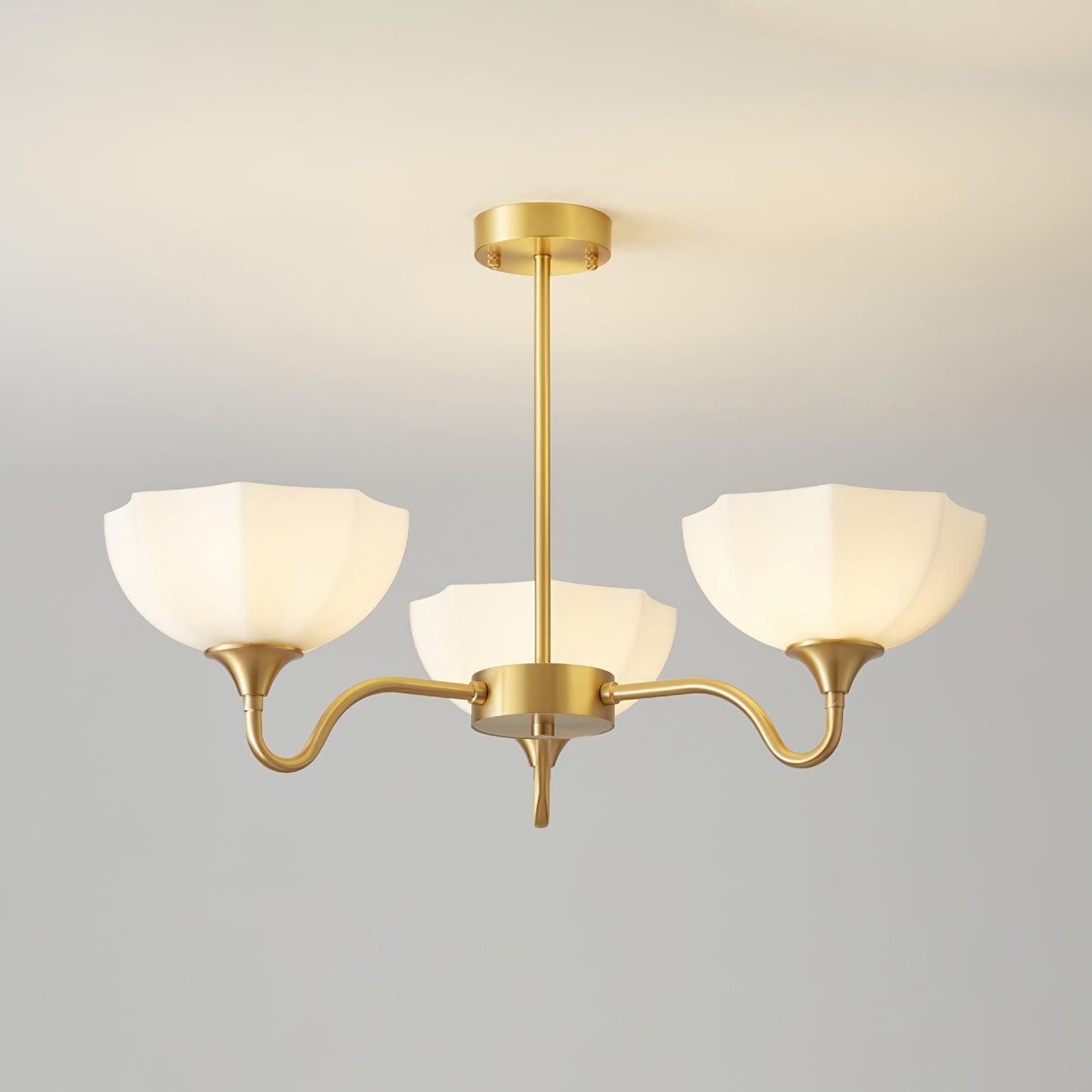 Octagonal Glass Bowl Chandelier - Letslighting