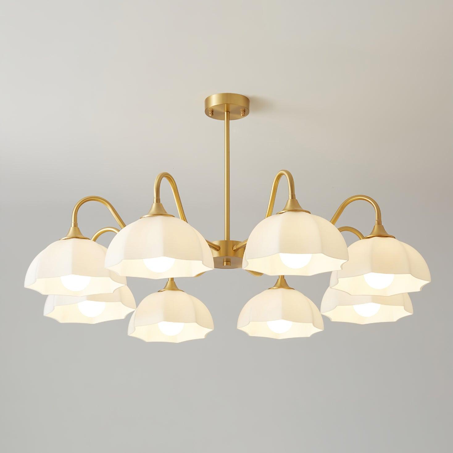 Octagonal Glass Bowl Chandelier - Letslighting