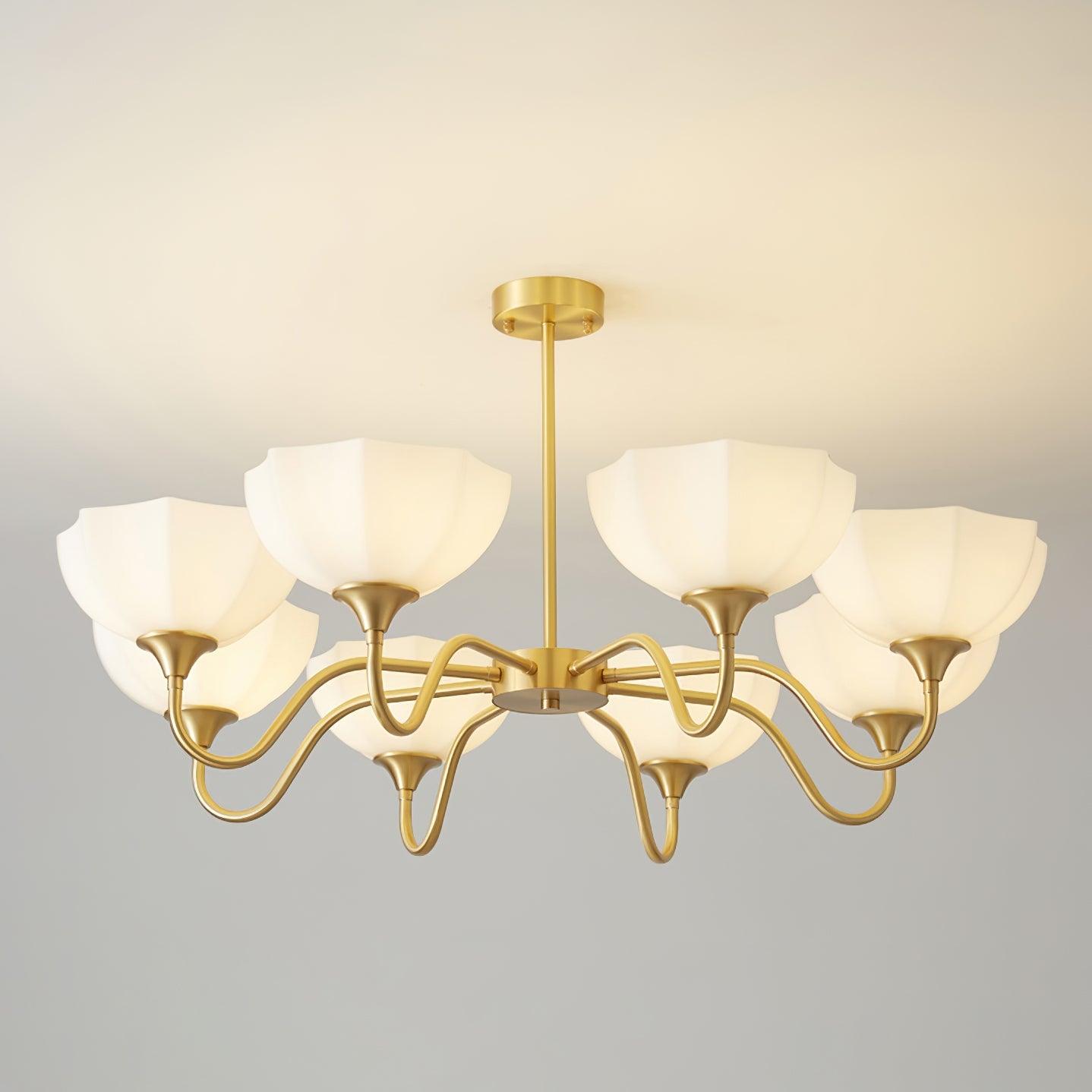 Octagonal Glass Bowl Chandelier - Letslighting