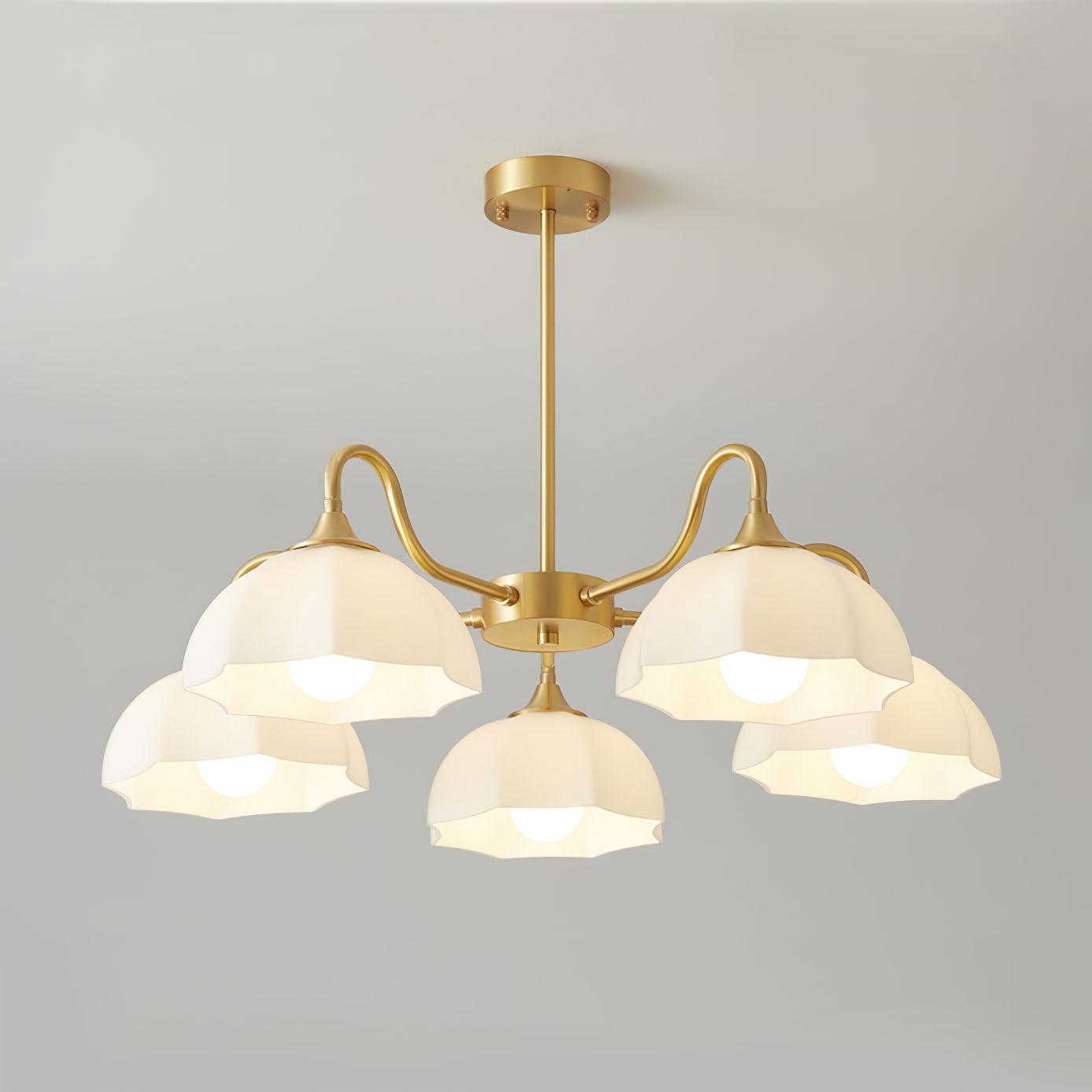 Octagonal Glass Bowl Chandelier - Letslighting