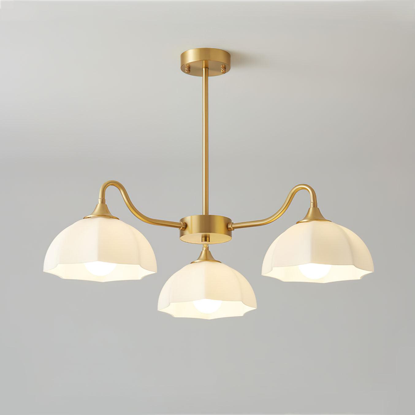 Octagonal Glass Bowl Chandelier - Letslighting