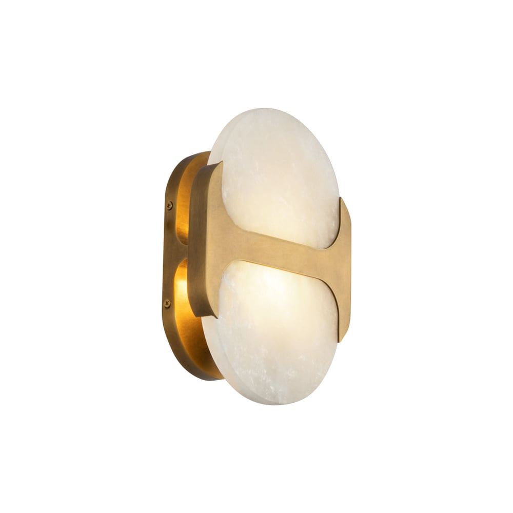 Ulthaora Double Globe Alabaster Wall Light - Letslighting