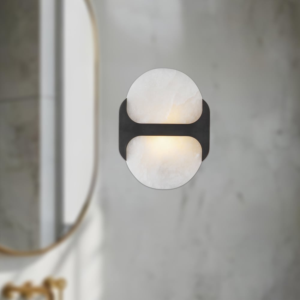 Ulthaora Double Globe Alabaster Wall Light - Letslighting