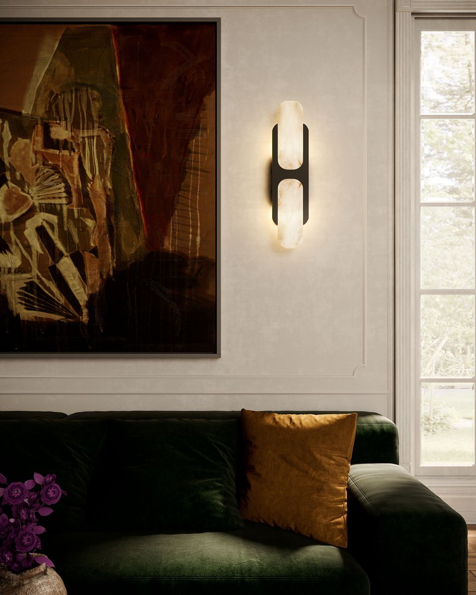Ulthaora Double Globe Alabaster Wall Light - Letslighting