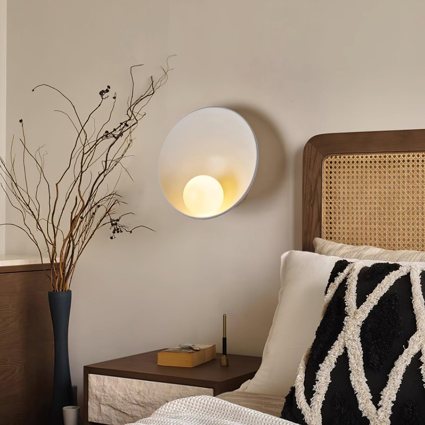Wall Light Resin Cup Shade Metal Accent Minimalist Cozy - Letslighting