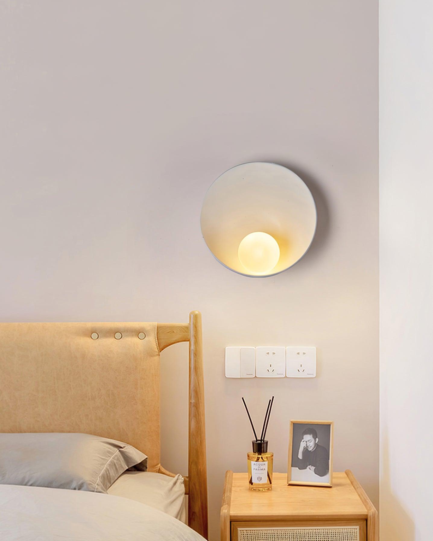Wall Light Resin Cup Shade Metal Accent Minimalist Cozy - Letslighting