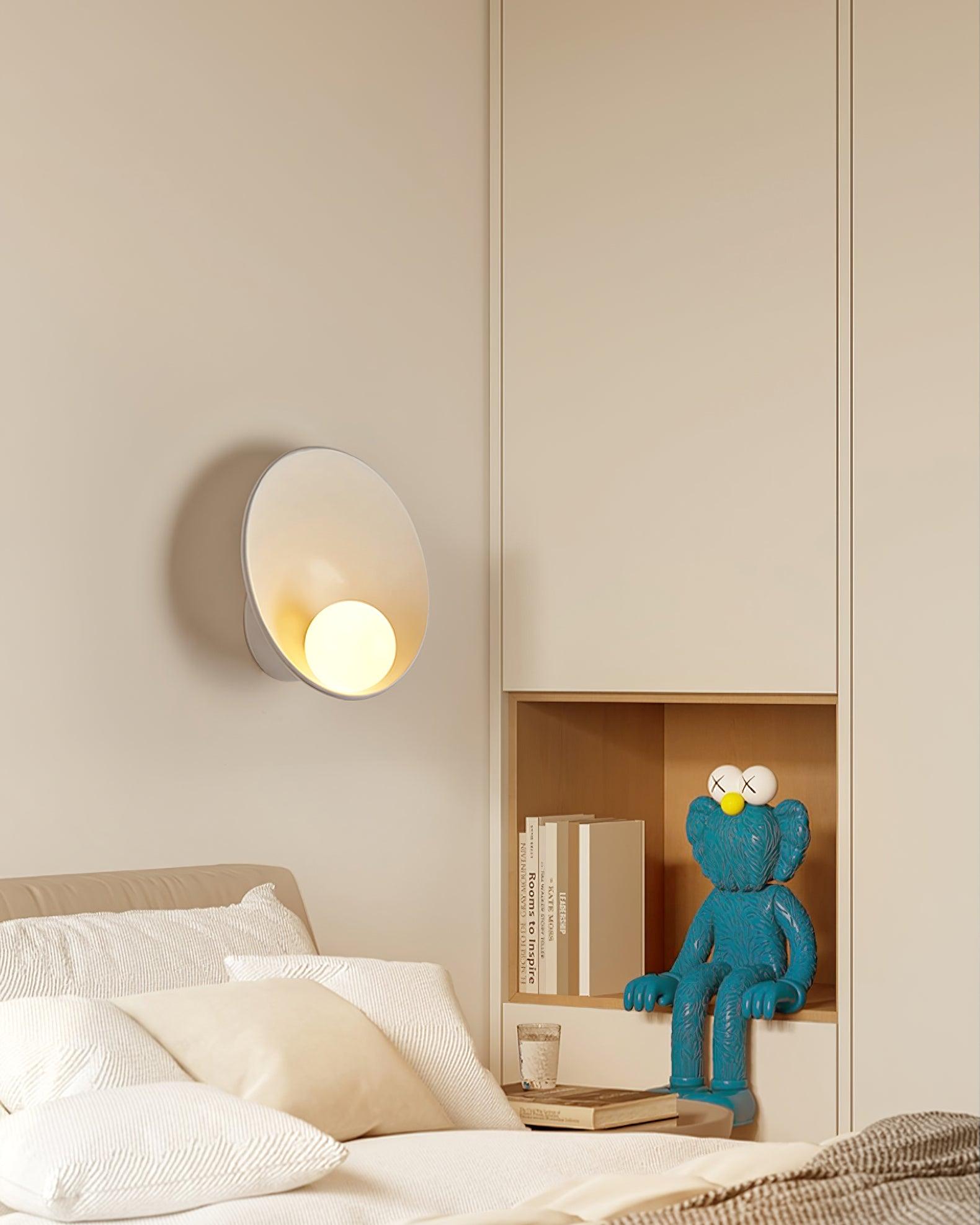 Wall Light Resin Cup Shade Metal Accent Minimalist Cozy - Letslighting