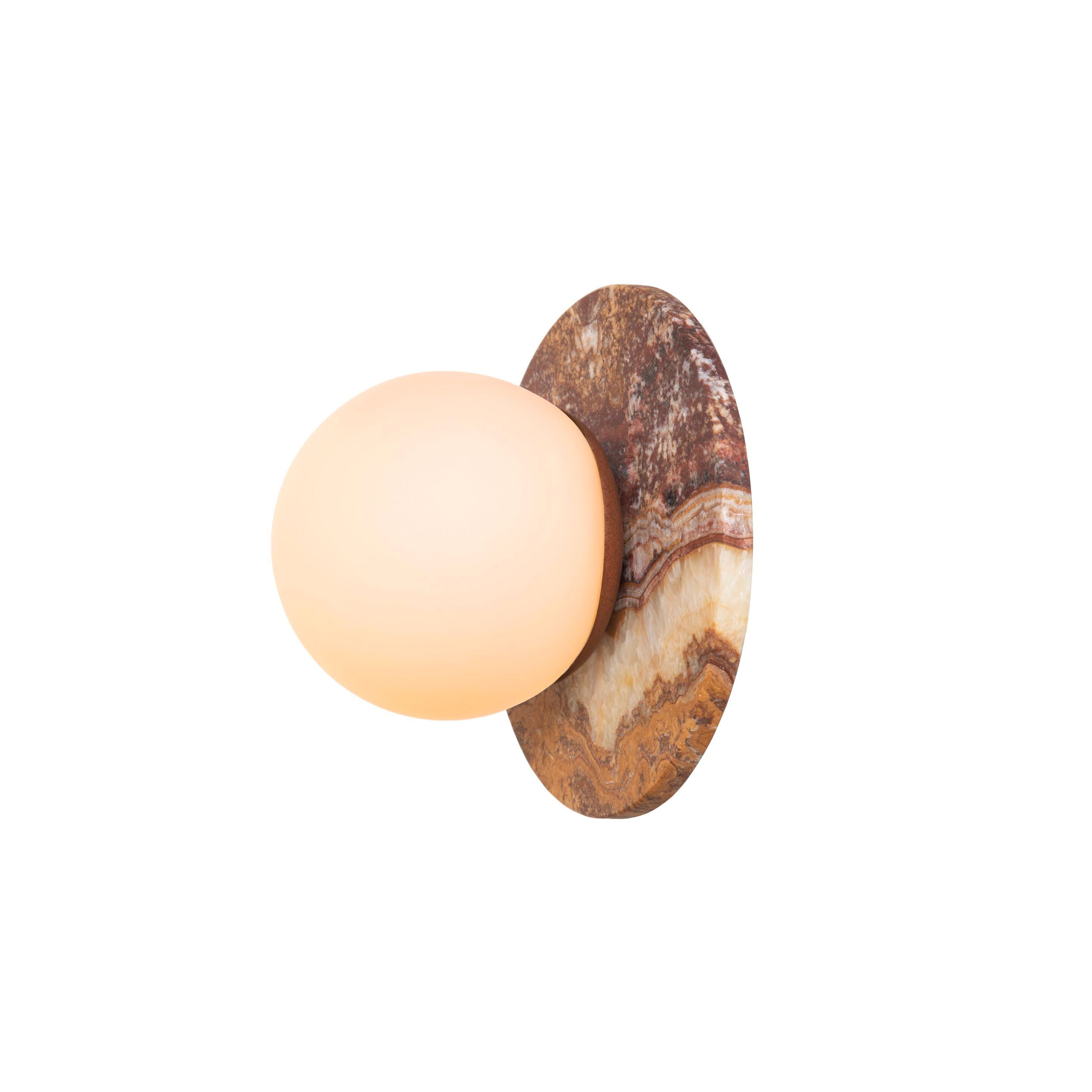 Ovyna Modern Minimalist Onyx Glass Wall Lamp - Lamp Copper
