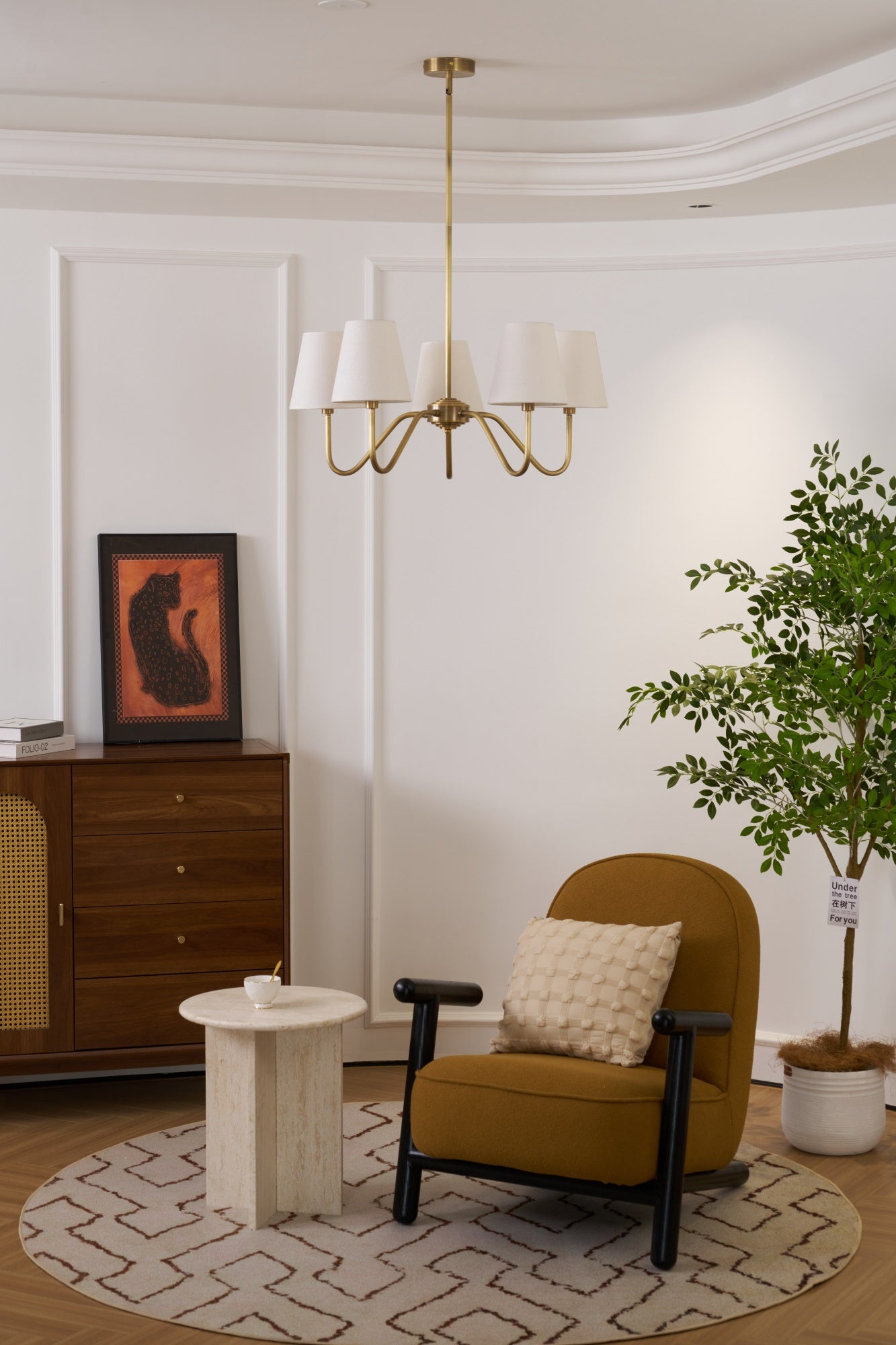 Opaluxe Brass Chandelier - Letslighting