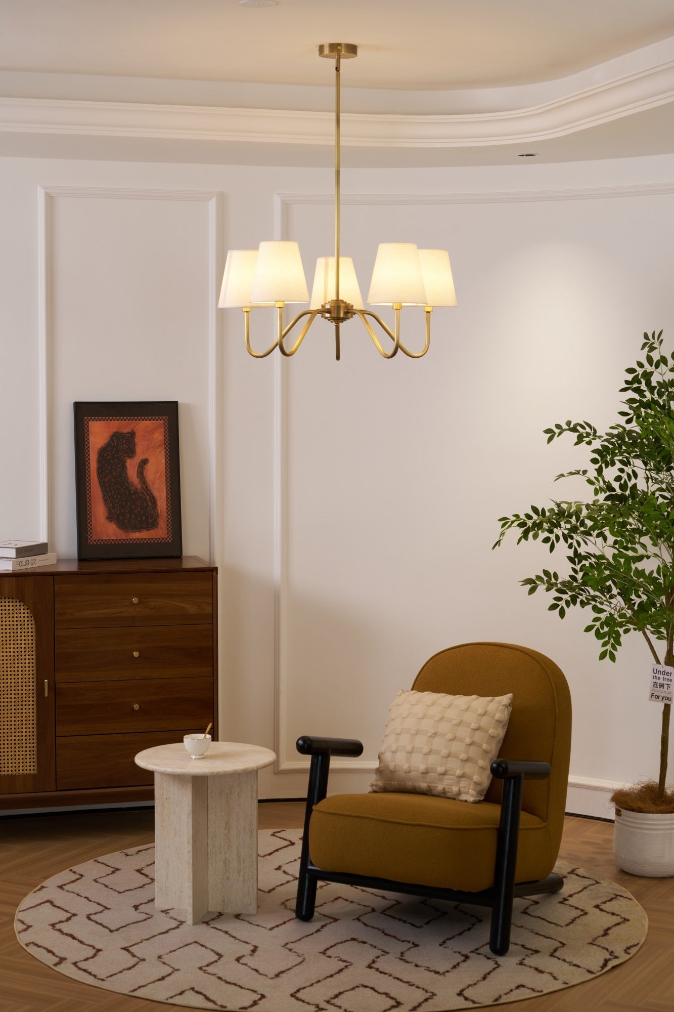 Opaluxe Brass Chandelier - Letslighting