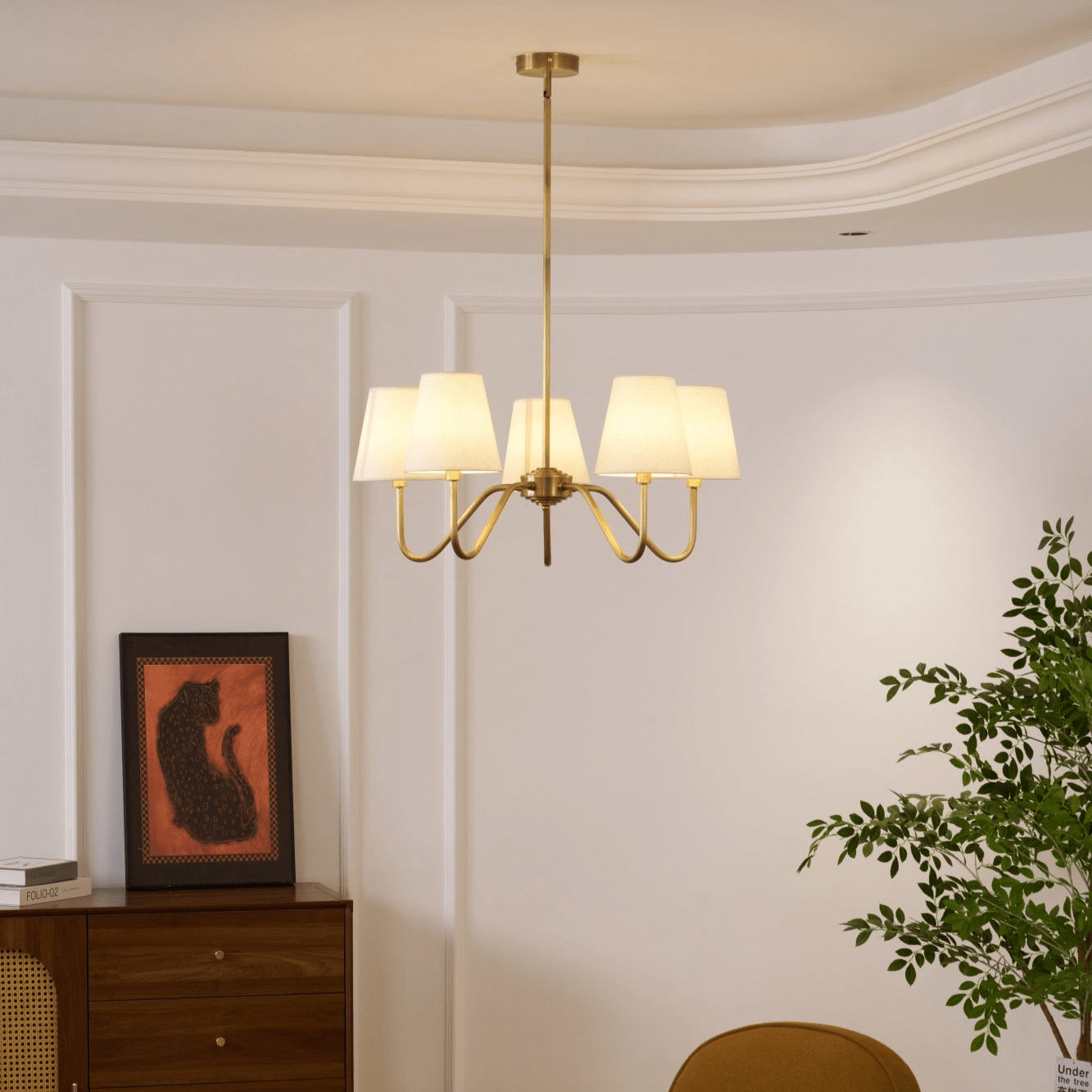 Opaluxe Brass Chandelier - Letslighting