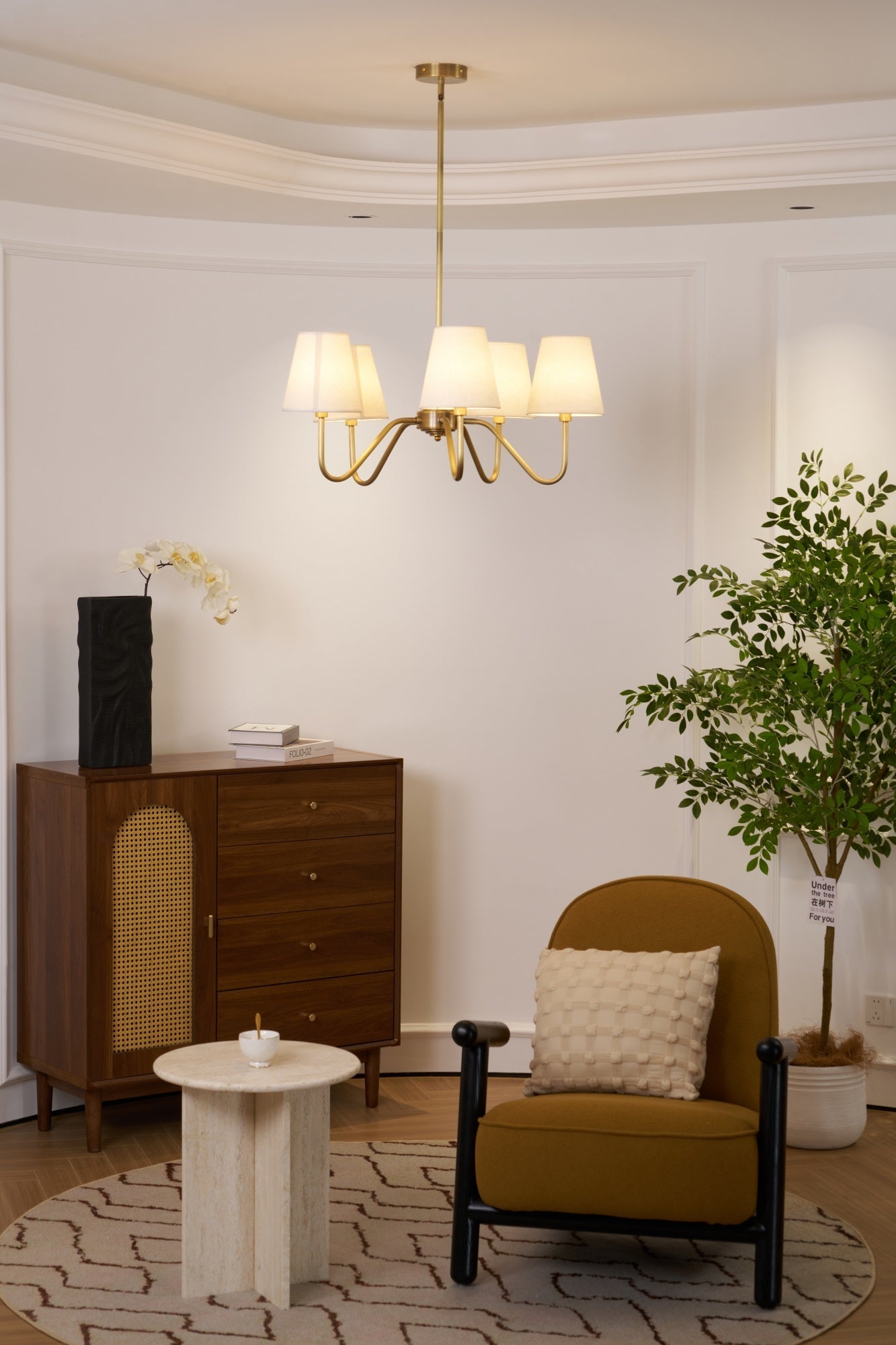Opaluxe Brass Chandelier - Letslighting