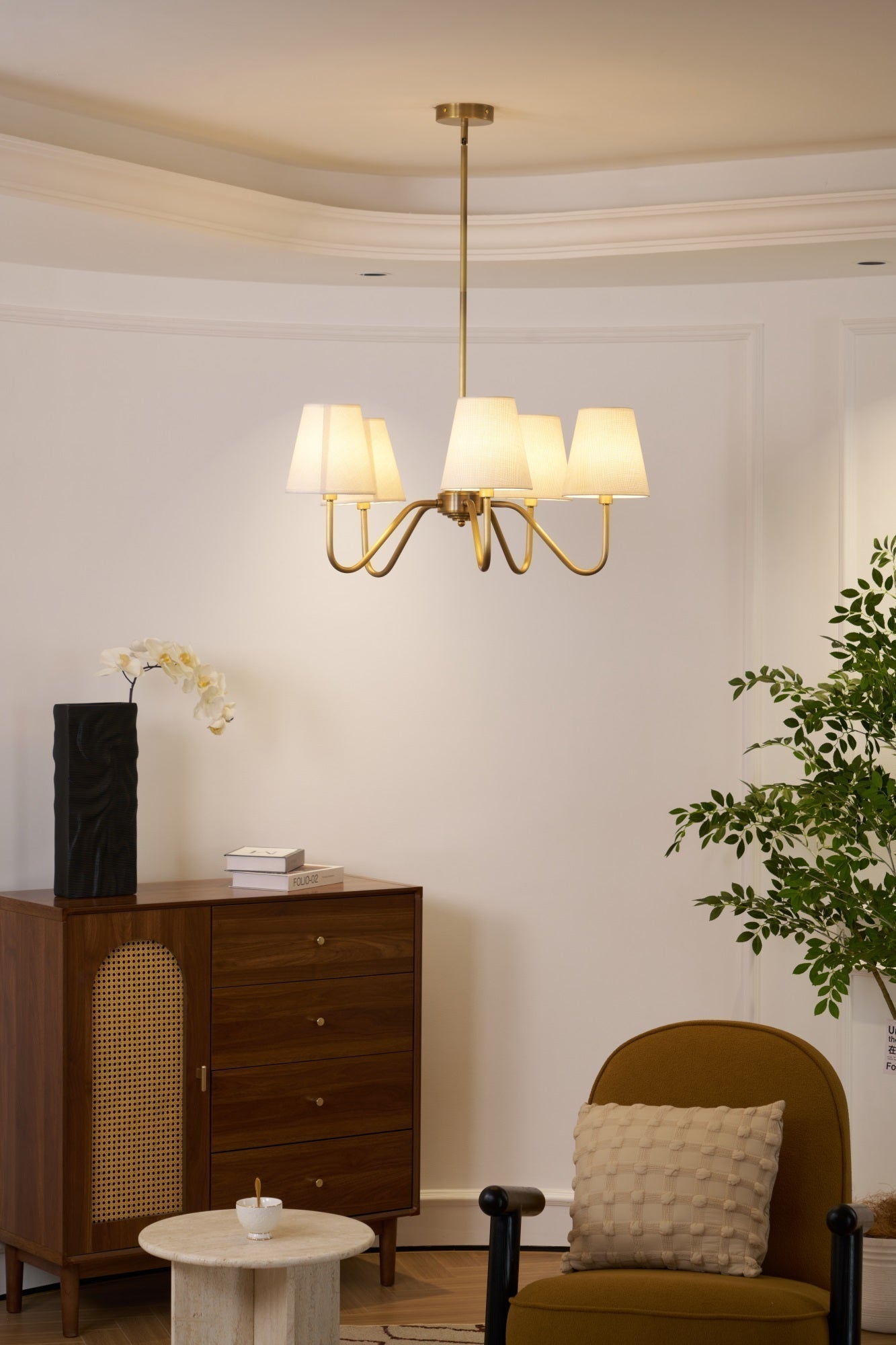 Opaluxe Brass Chandelier - Letslighting
