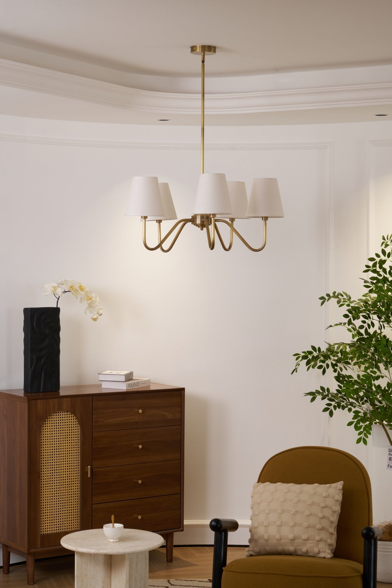 Opaluxe Brass Chandelier - Letslighting