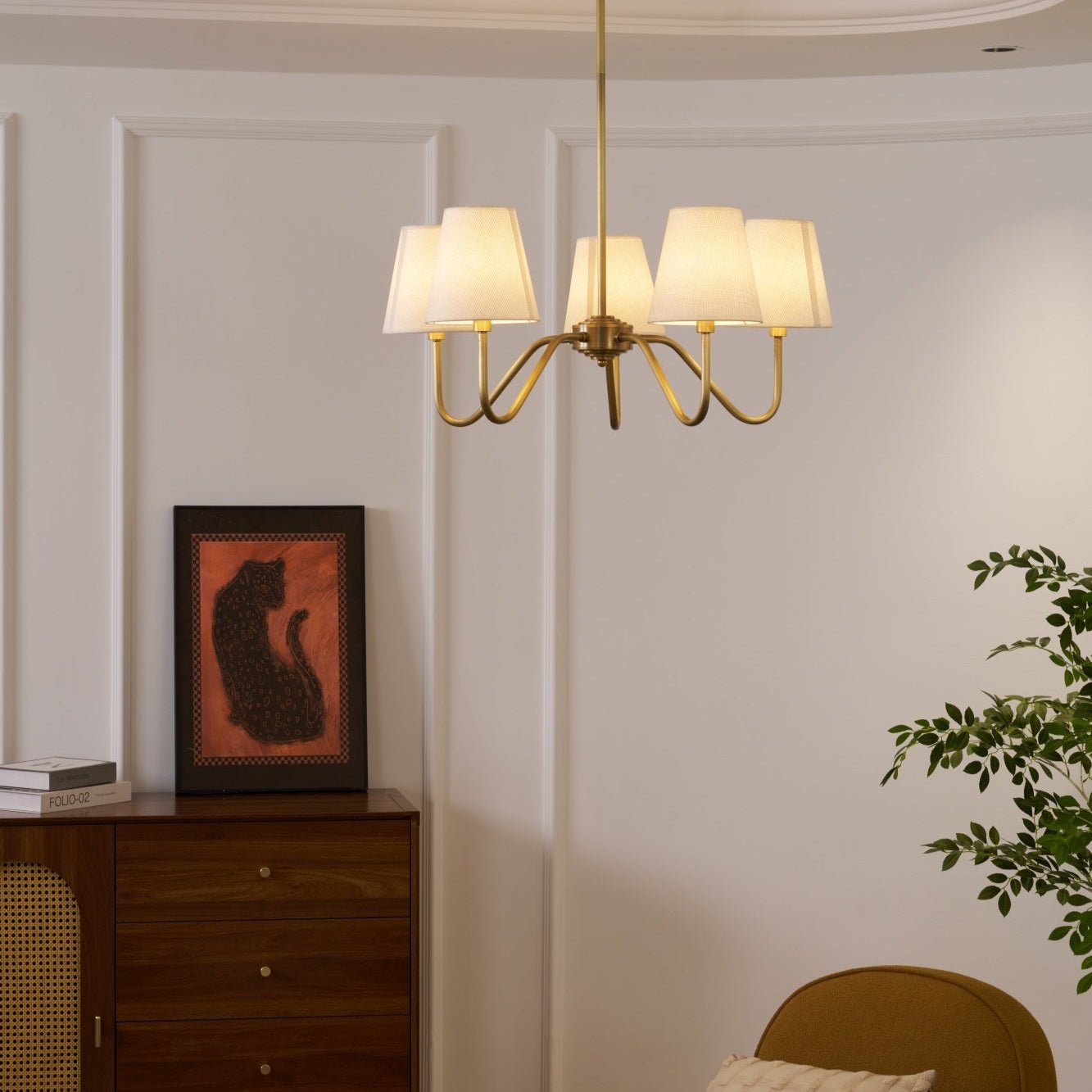 Opaluxe Brass Chandelier - Letslighting