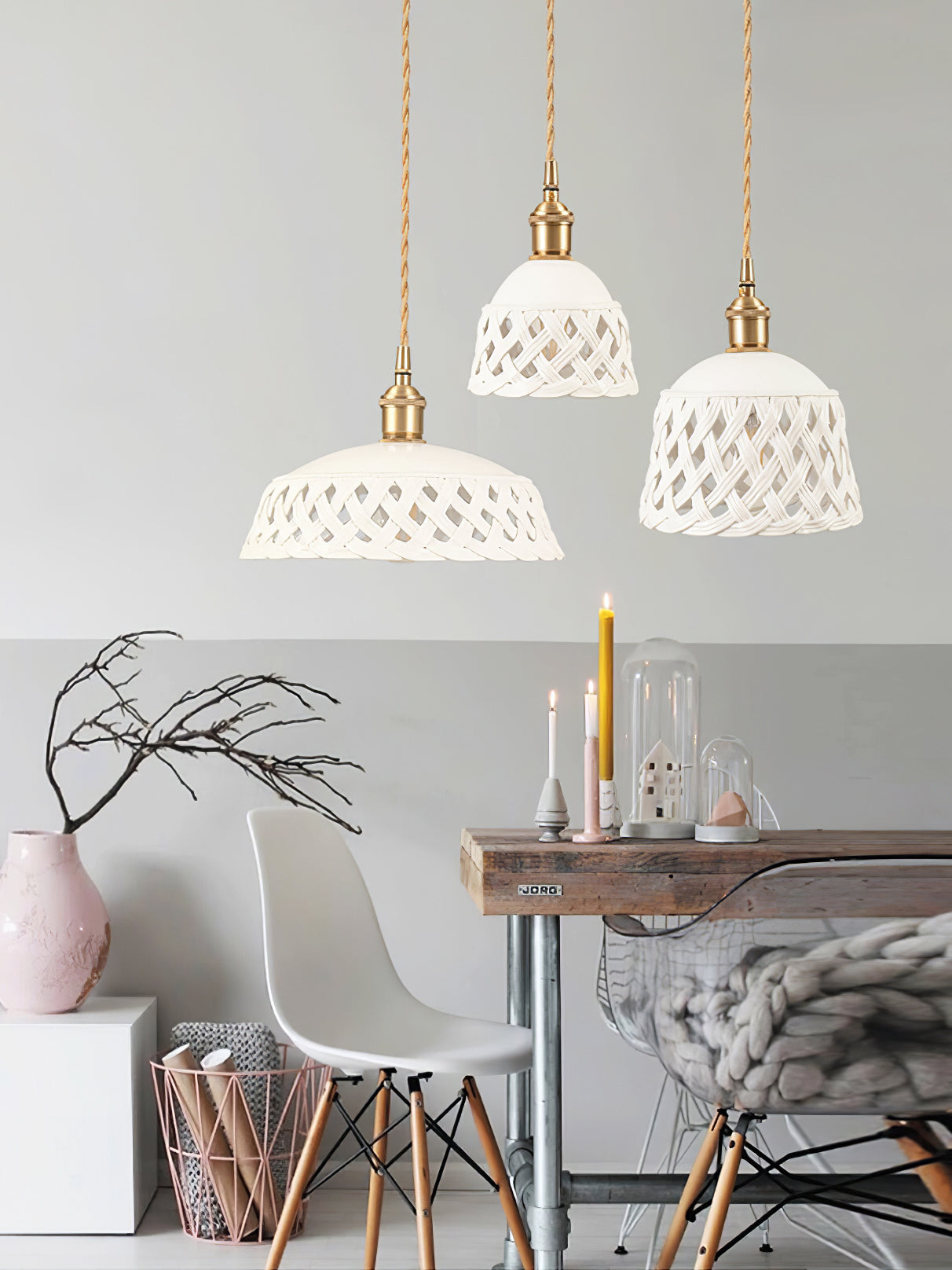 Openwork Ceramic Pendant Lamp - Letslighting
