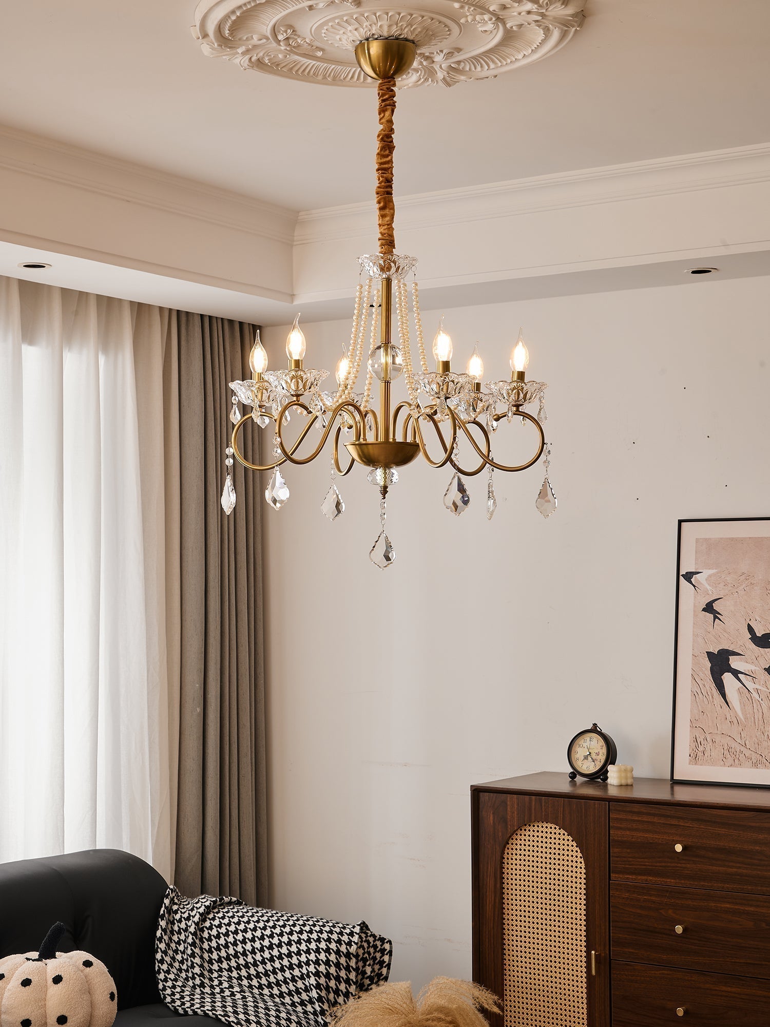 Opulent Pearl Crystal Chandelier - Letslighting