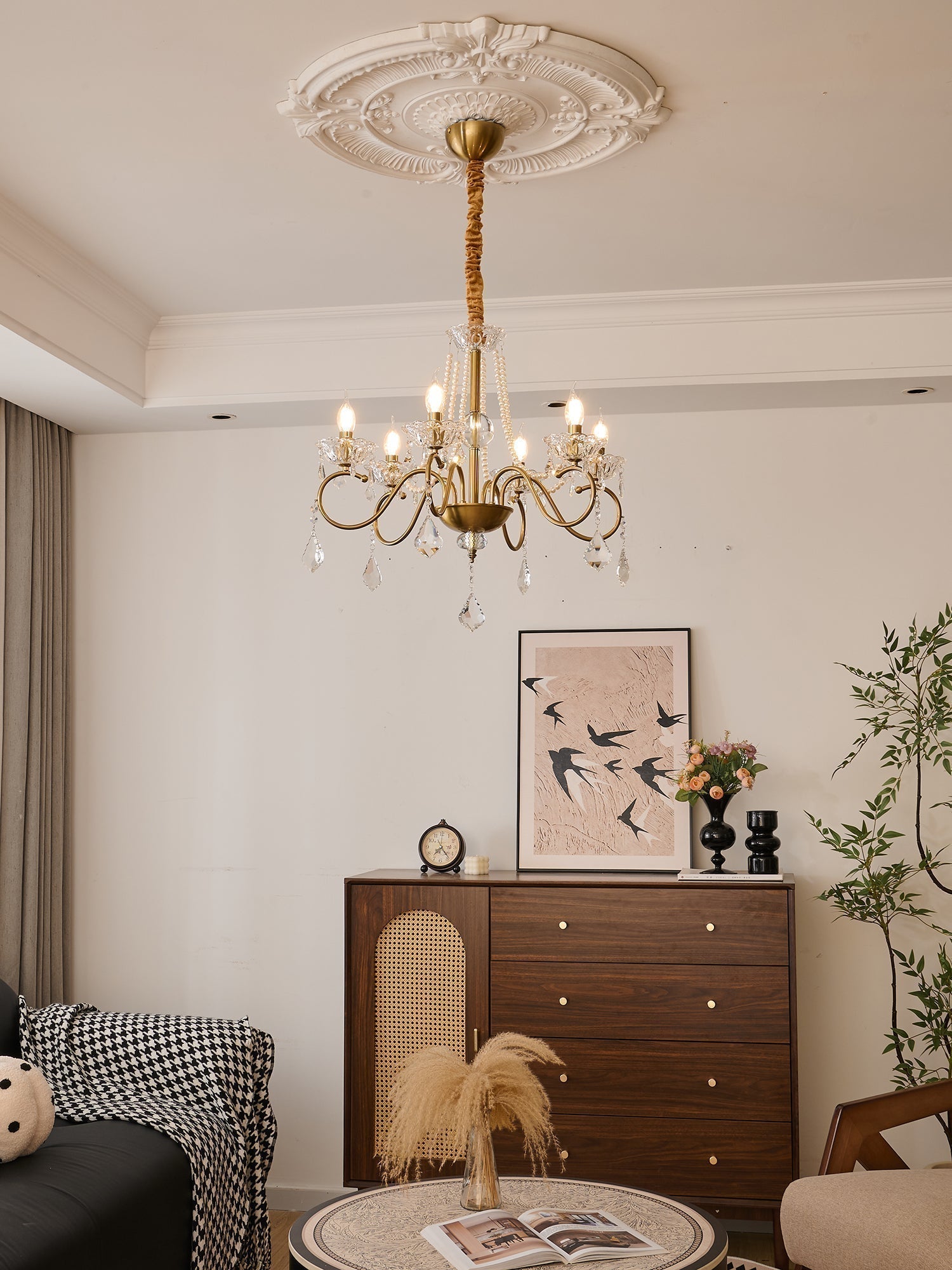 Opulent Pearl Crystal Chandelier - Letslighting