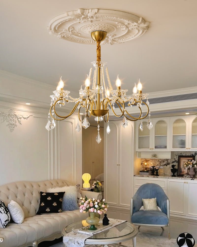 Opulent Pearl Crystal Chandelier - Letslighting