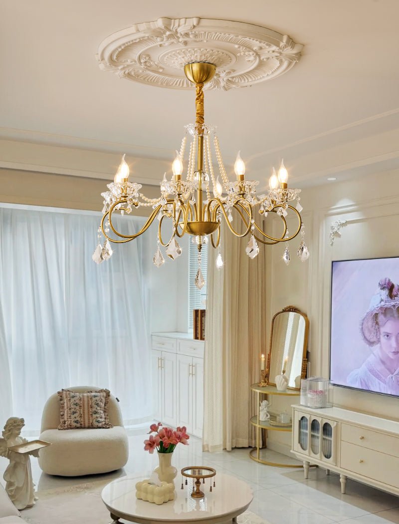 Opulent Pearl Crystal Chandelier - Letslighting
