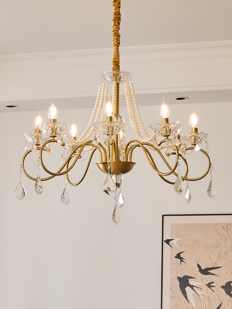 Opulent Pearl Crystal Chandelier - Letslighting