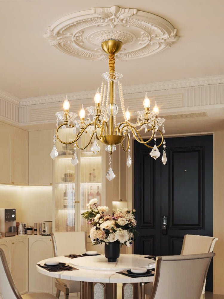 Opulent Pearl Crystal Chandelier - Letslighting