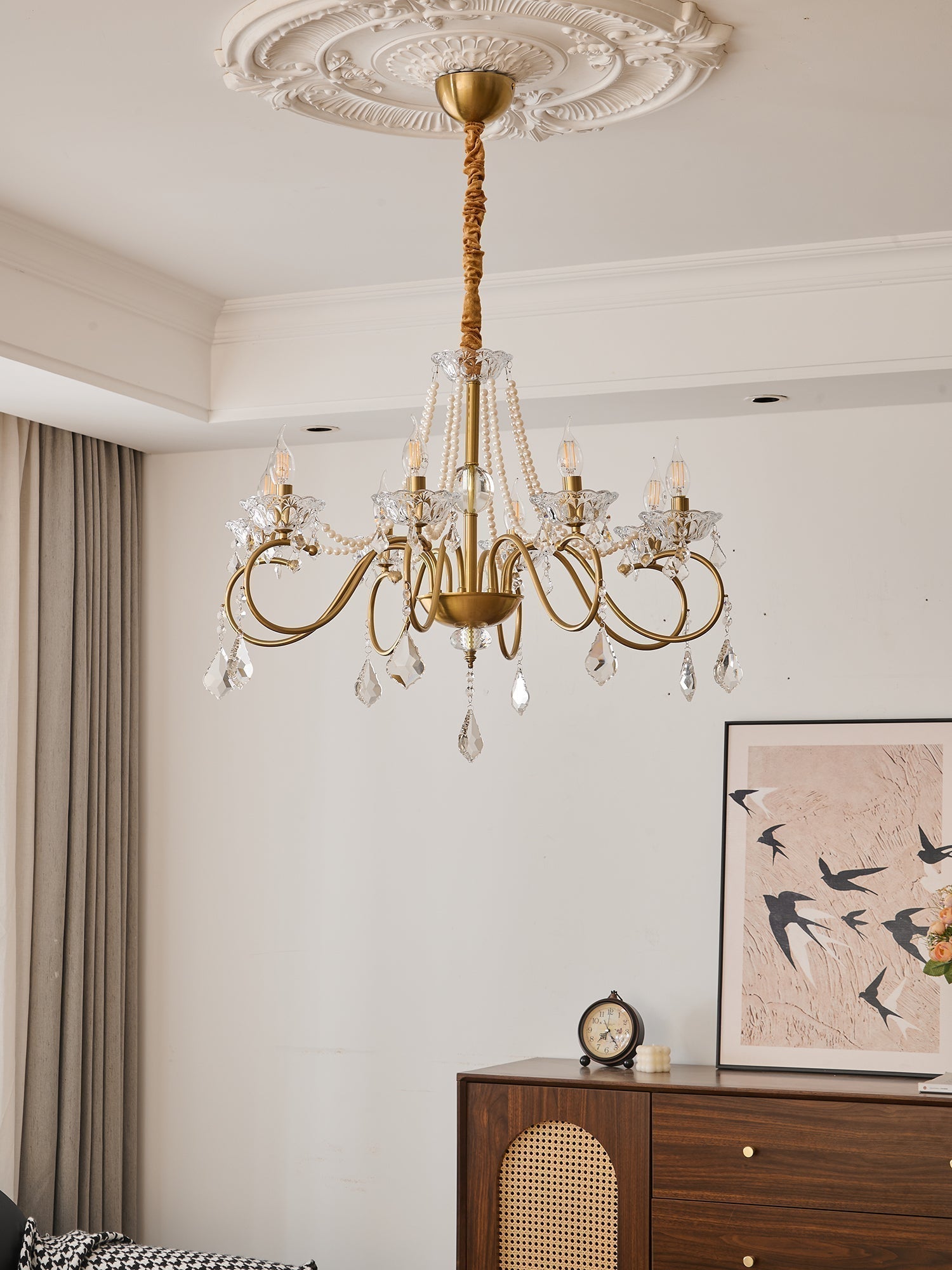 Opulent Pearl Crystal Chandelier - Letslighting