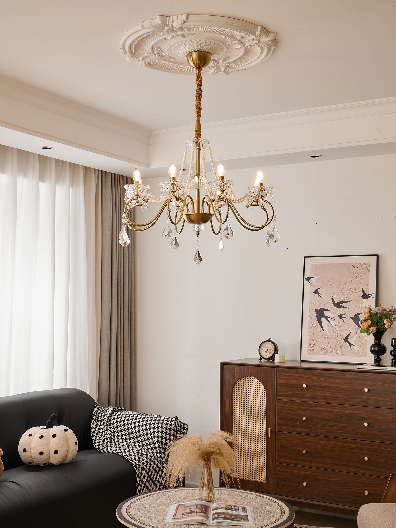 Opulent Pearl Crystal Chandelier - Letslighting